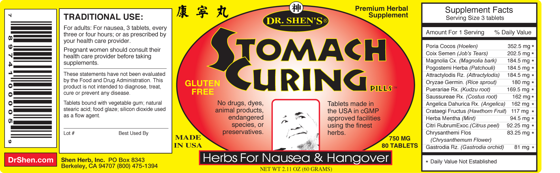 Stomach Curing Pills, Gluten Free