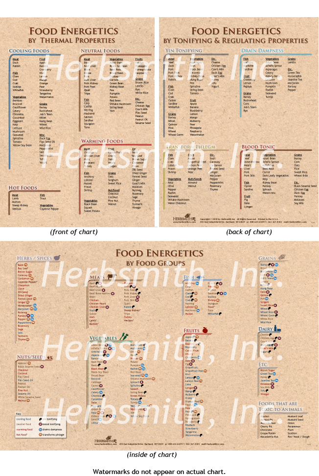 Food Energetics Chart