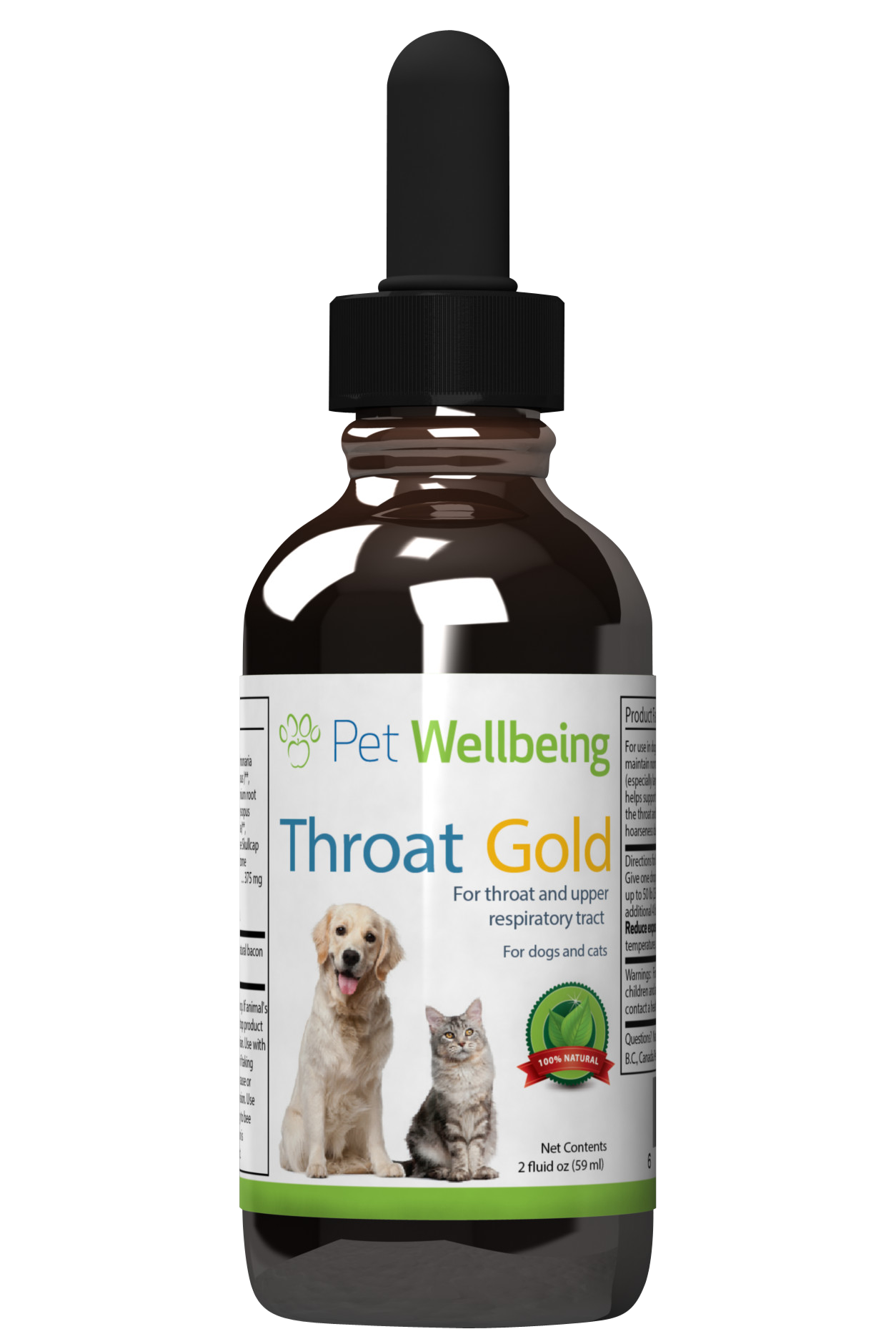 Throat Gold, 2oz, for Dogs & Cats
