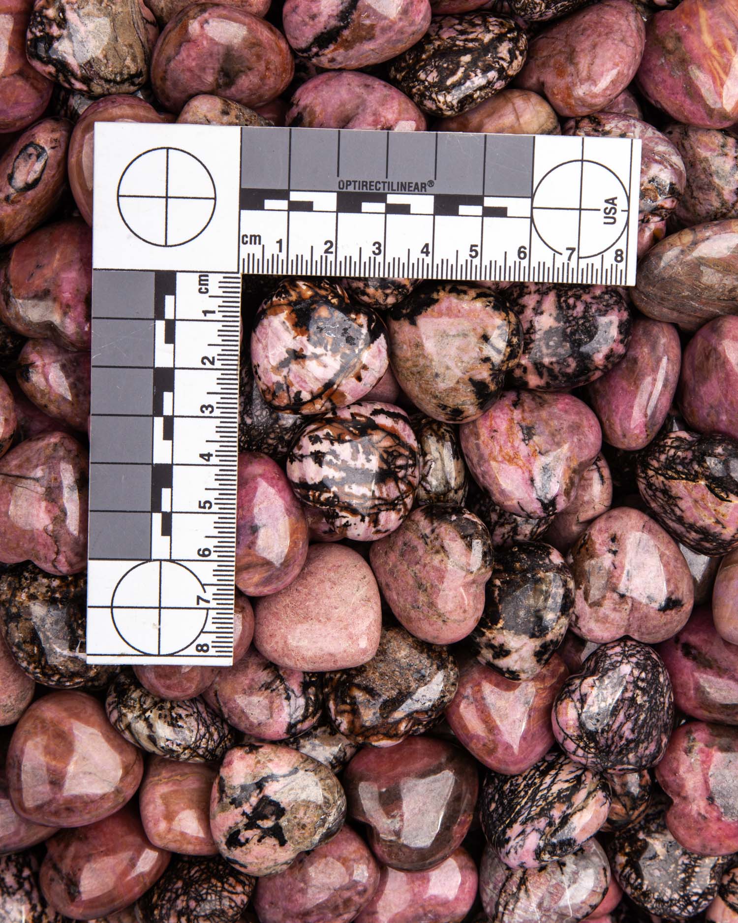 Rhodonite Heart Gemstone - 30mm