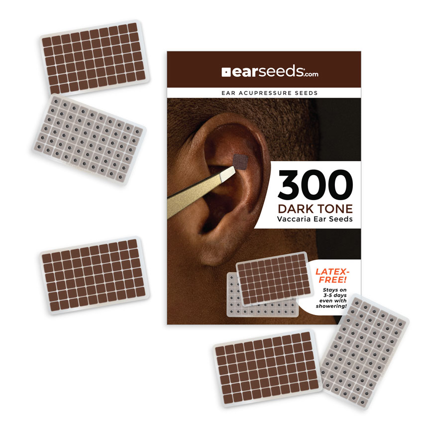 Vaccaria Ear Seeds - Dark Adhesive, 600ct 
