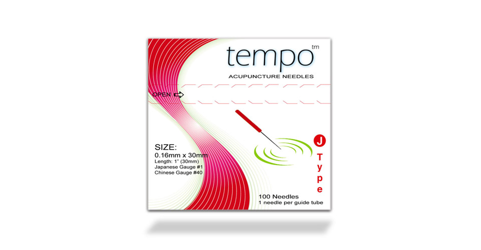 .18x30mm (Yellow) Tempo J-Type Acupuncture Needle