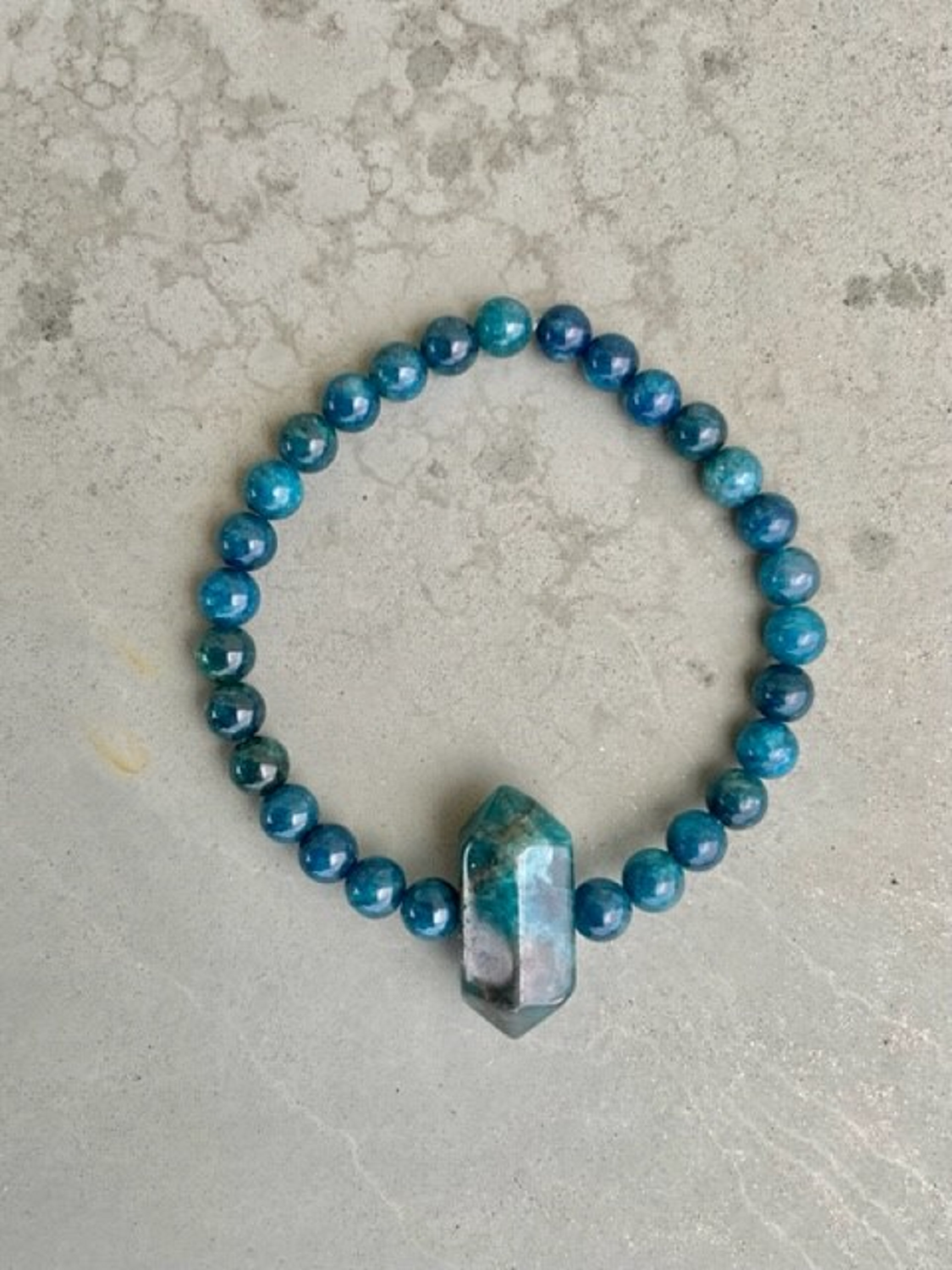 Apatite Crystal Point Bracelet