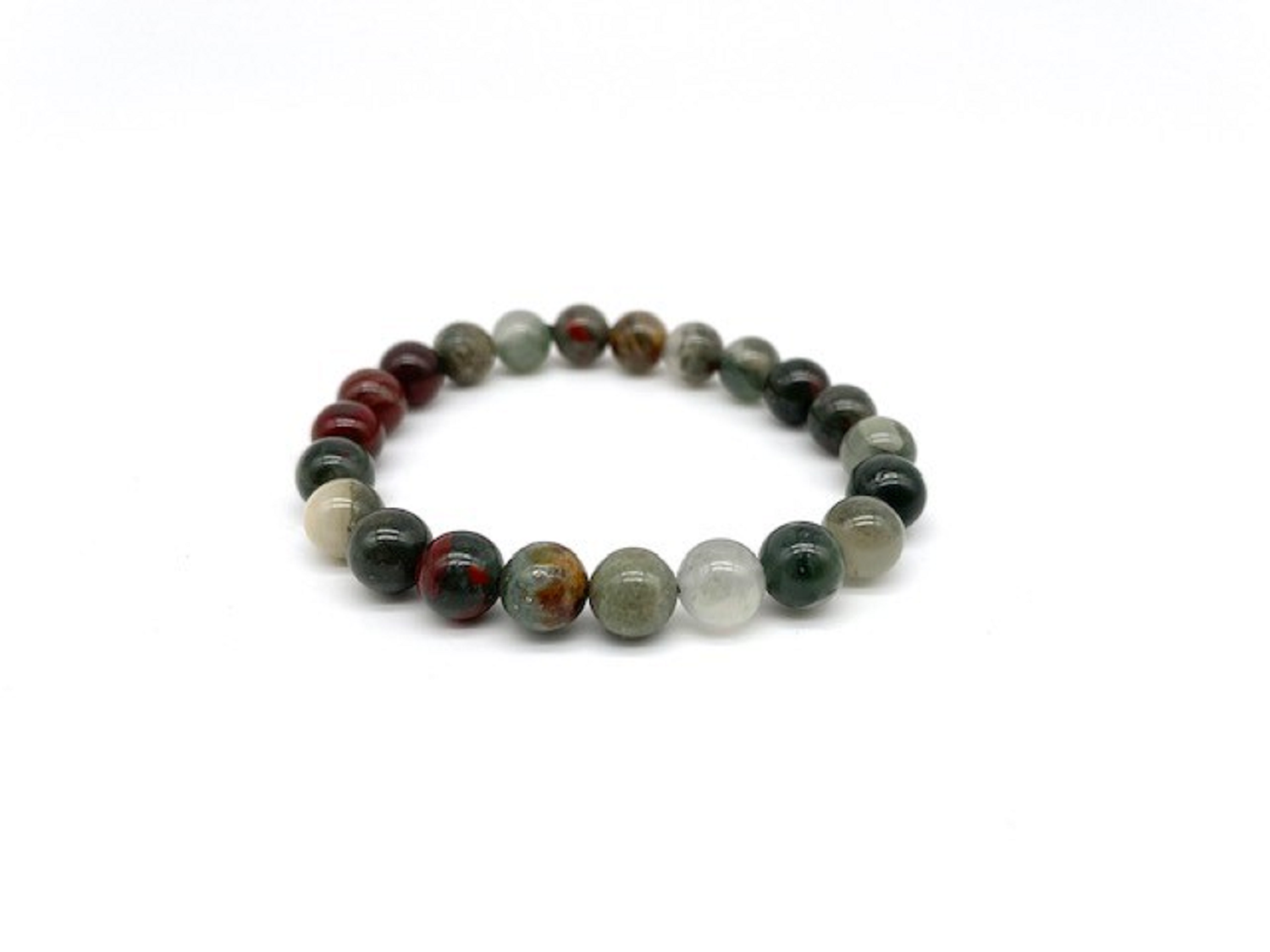 Bloodstone Bracelet, 8mm 