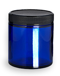 Blue Glass Jar, 4 oz.