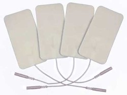 2" x 4" Electrodes, White Foam, Tyco Gel