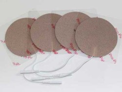 3" Round Electrodes, Tan Cloth, Tyco Gel