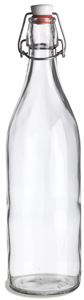 Giara Clear Glass Bottle, 34oz w/ Swingtop