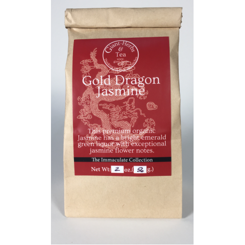 Gold Dragon Jasmine Tea, organic (EXPIRES 09-25-2024)