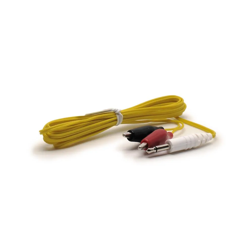 Alligator Clip Wires (high quality), 3.5MM - Yellow