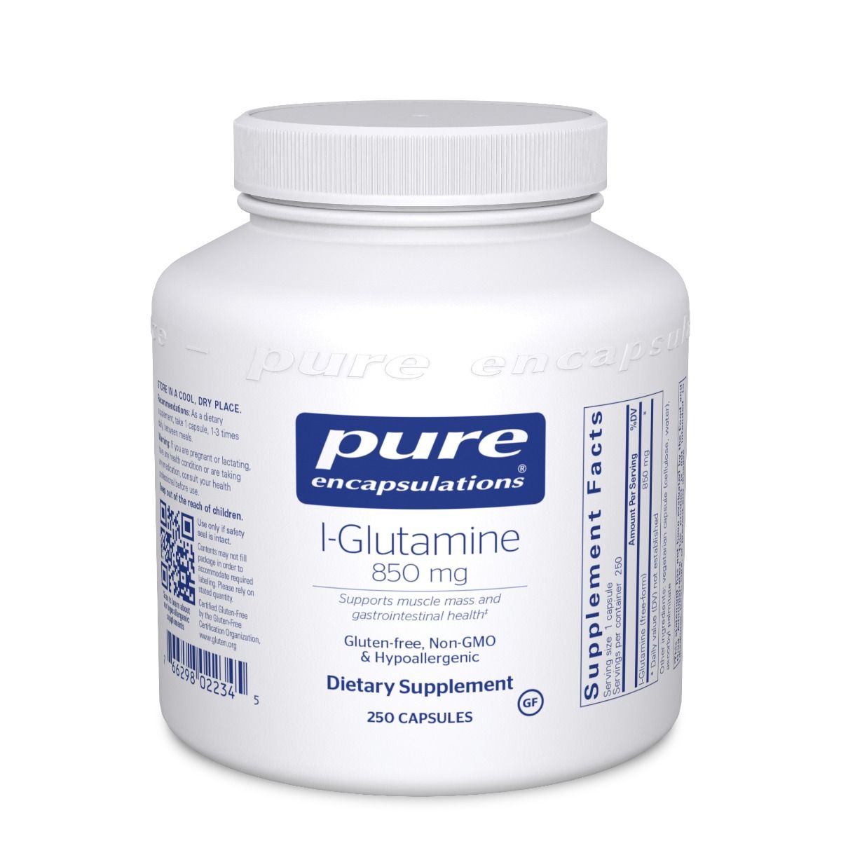 l-Glutamine, 850 mg (250 capsules)