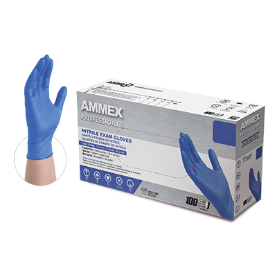 Small Powderless Nitrile Gloves (Blue)