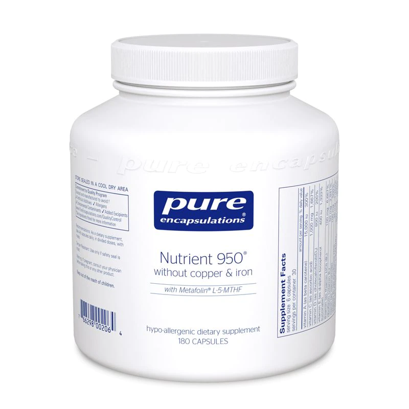 Nutrient 950 w/o Copper & Iron (180 capsules)