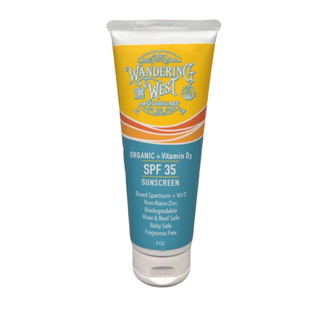 Organic Vitamin D Sunscreen SPF35, 4oz tube 