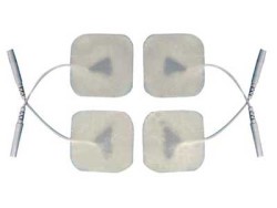 1.5" x 1.5" Electrodes, White Foam, Tyco Gel