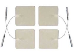 2" x 2" Pro-Patch-Electrodes, White Foam, 4 pack Tyco Gel