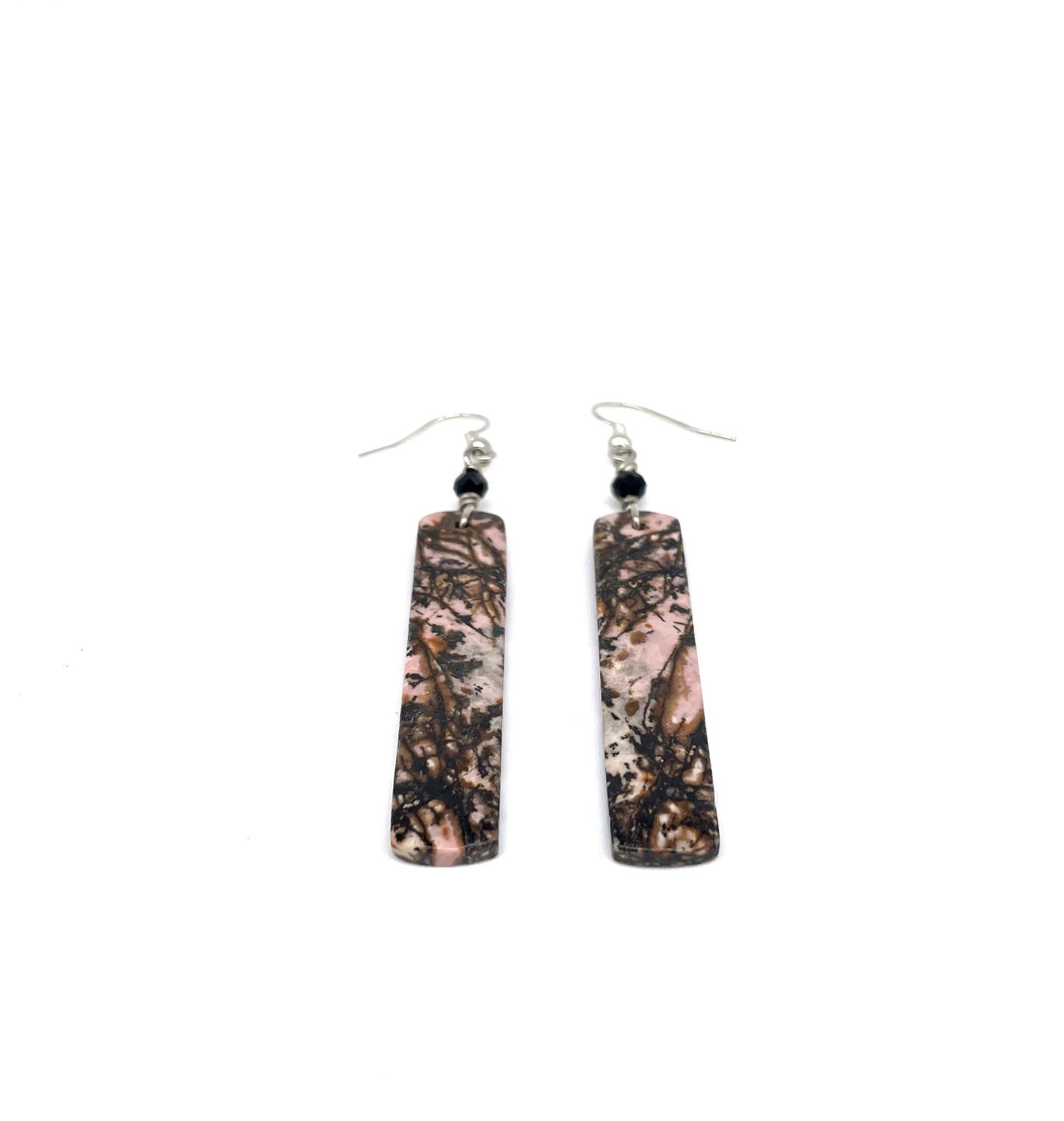 Rhodonite Gemstone Statement Earrings