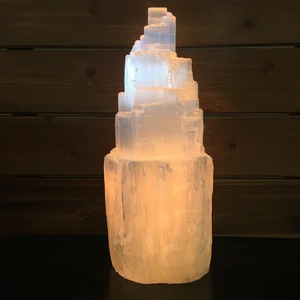 Selenite Lamp (8")