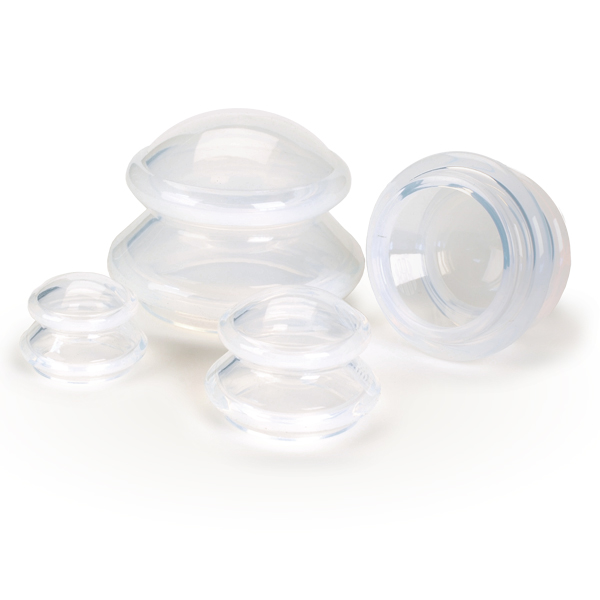 Silicone Cup Set, transparent set of 4