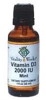 Vitamin D3 (2000 IU), 1oz, Mint Flavor