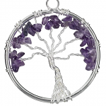 Amethyst Chakra Gemstone Tree of Life Necklace