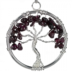 Garnet Chakra Gemstone Tree of Life Necklace