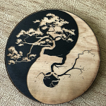 Painted Yin Yang Tree of Life Magnet