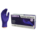 Small Powderless Nitrile Gloves  (Indigo)