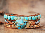 Turquoise & Jasper Healing Wrap Bracelet