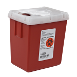 Sharps Container AutoDrop™ Red Base 7-1/4 H X 6-1/2 W X 4-1/2 D Inch Vertical Entry 0.55 Gallon