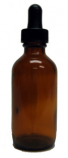 Amber Round Glass Bottle, 4 oz. w/ Dropper