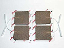 2.0" x 2.0" Electrodes, Cloth Black Carbon, Tyco Gel